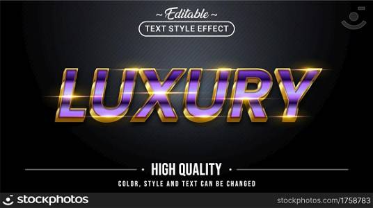Editable text style effect - Luxury text style theme. Graphic Design Element.