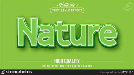 Editable text style effect - Nature text style theme.