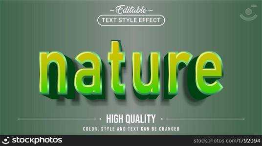 Editable text style effect - Nature text style theme. Graphic Design Element.