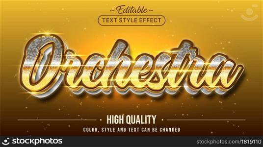Editable text style effect - Orchestra text style theme.