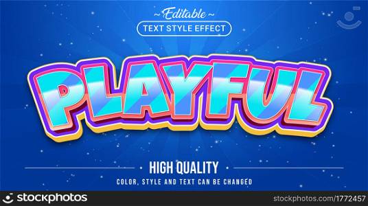 Editable text style effect - Playful text style theme. Graphic Design Elements.