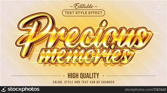 Editable text style effect - Precious Memories text style theme.