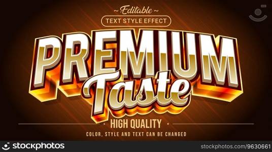Editable text style effect - Premium Taste text style theme.