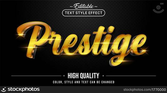 Editable text style effect - Prestige text style theme. Graphic Design Element.