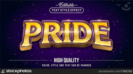 Editable text style effect - Pride text style theme. Graphic Design Element.