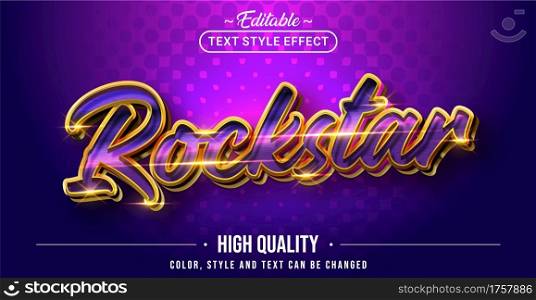 Editable text style effect - Rockstar text style theme. Graphic Design Element.