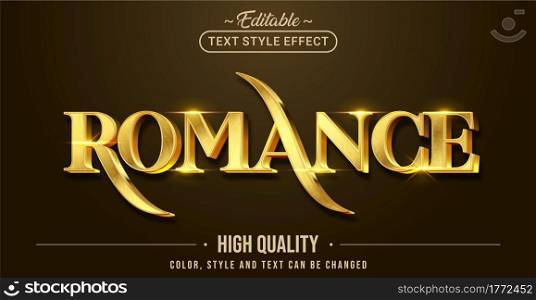 Editable text style effect - Romance text style theme. Graphic Design Elements.