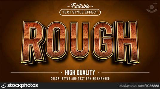 Editable text style effect - Rough text style theme. Graphic Design Element.