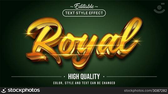 Editable text style effect - Royal text style theme. Graphic Design Element.