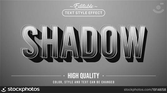 Editable text style effect - Shadow text style theme. Graphic Design Element.