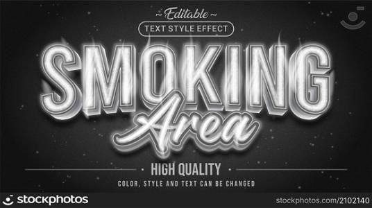 Editable text style effect - Smoking Area text style theme. Graphic Design Element.