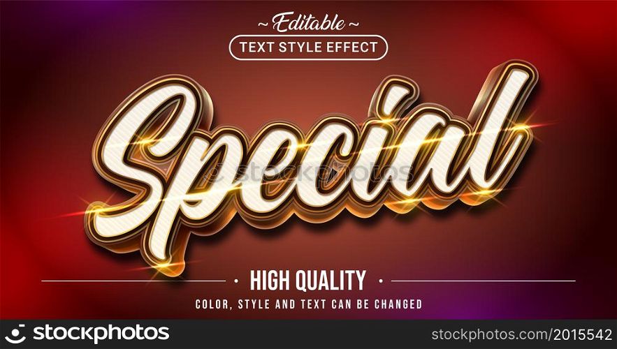 Editable text style effect - Special text style theme. Graphic Design Element.