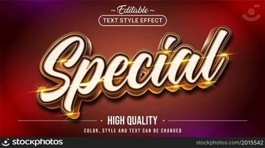 Editable text style effect - Special text style theme. Graphic Design Element.