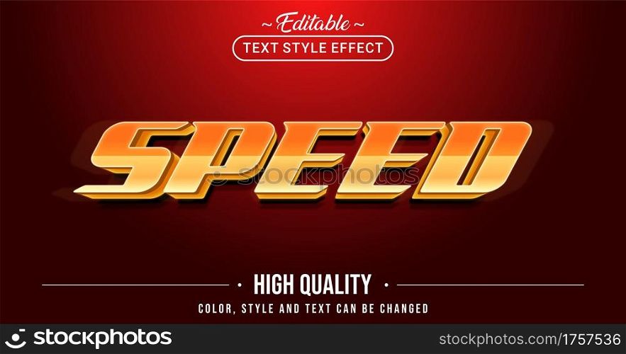 Editable text style effect - Speed text style theme. Graphic Design Element.