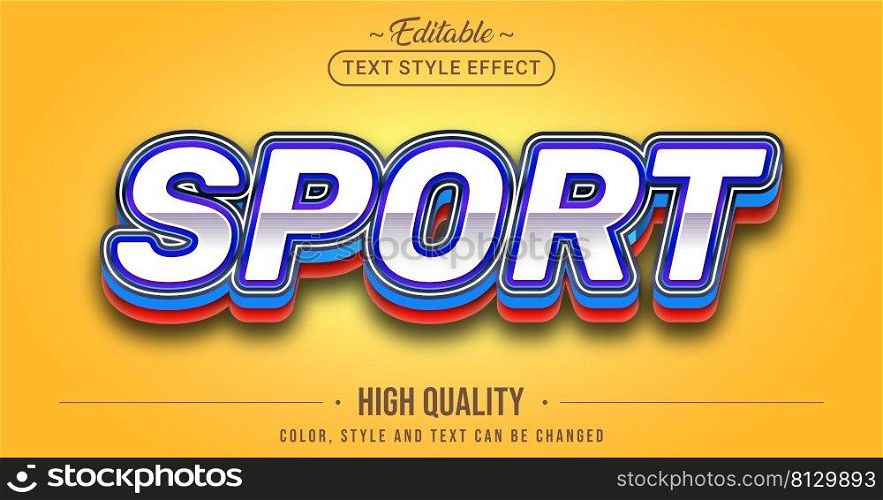 Editable text style effect - Sport text style theme. Graphic Design Element.
