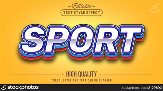 Editable text style effect - Sport text style theme. Graphic Design Element.