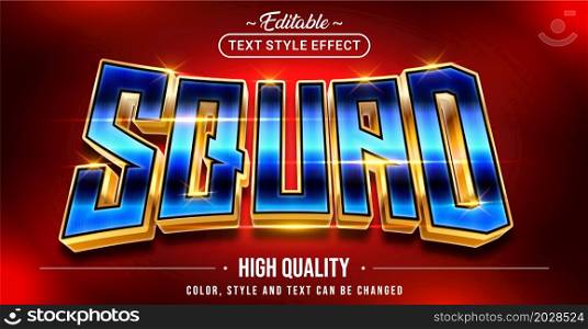 Editable text style effect - Squad text style theme. Graphic Design Element.