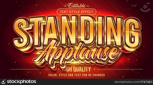 Editable text style effect - Standing Applause text style theme.