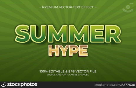 Editable text style effect - Summer theme style.