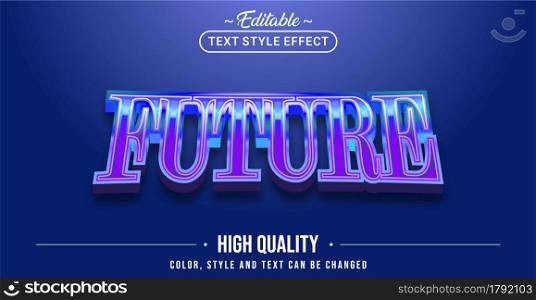 Editable text style effect - Tech Future text style theme. Graphic Design Element.