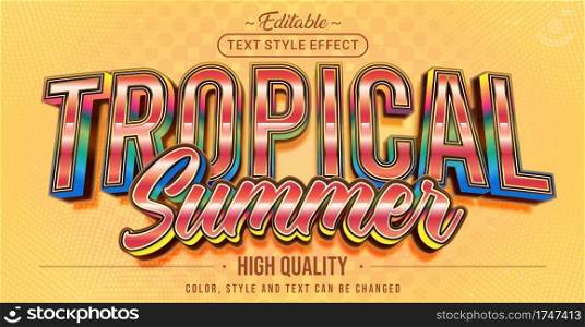 Editable text style effect - Tropical Summer text style theme.