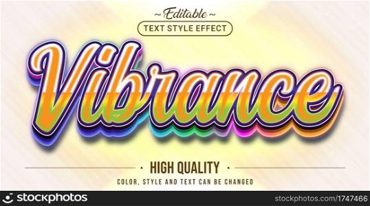 Editable text style effect - Vibrance text style theme.