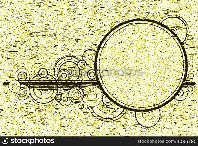Editable vector design of circles and grunge elements