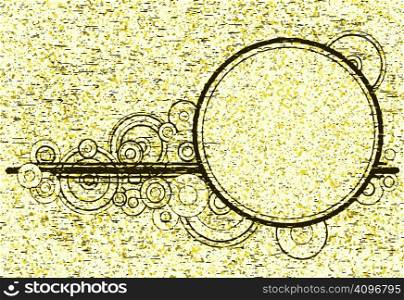 Editable vector design of circles and grunge elements