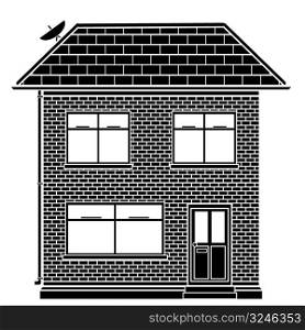 Editable vector illustration of a basic house design