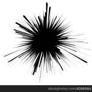 Editable vector illustration of an ink splat