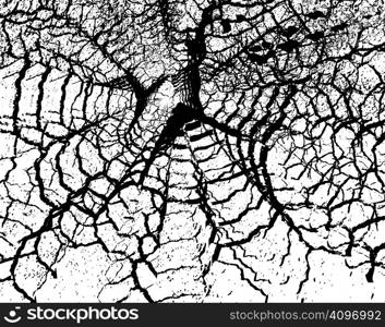 Editable vector illustration of cobweb-like grunge