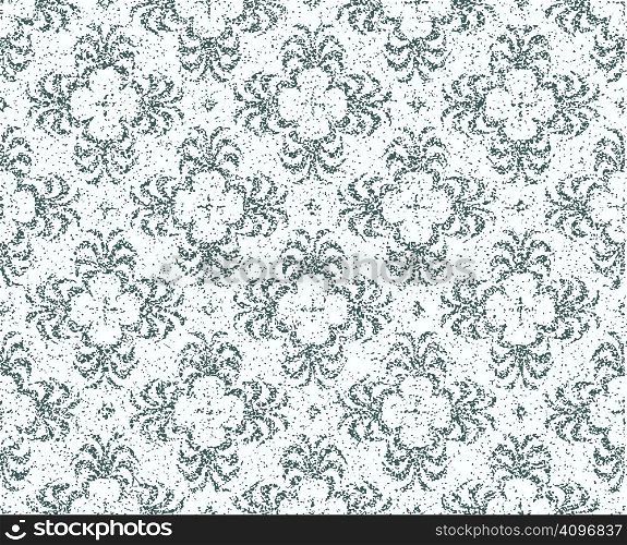 Editable vector retro wallpaper pattern with grunge