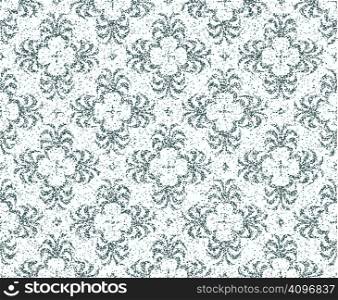 Editable vector retro wallpaper pattern with grunge