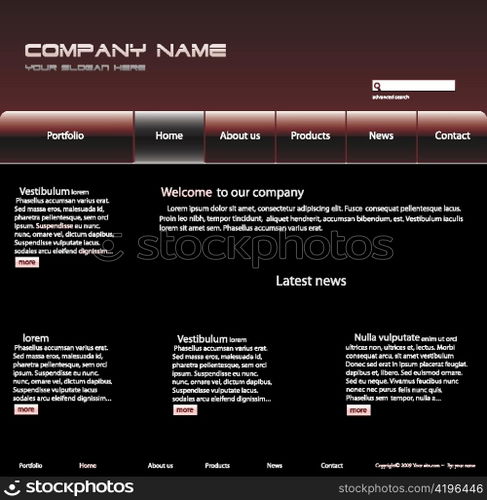 editable website template