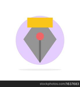 Editor, Pen, Photo Abstract Circle Background Flat color Icon