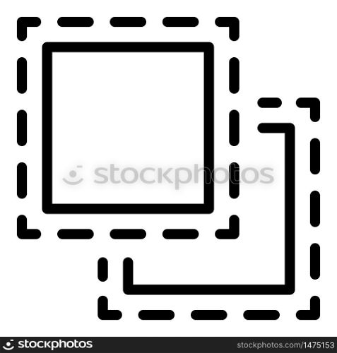 Editor square icon. Outline editor square vector icon for web design isolated on white background. Editor square icon, outline style