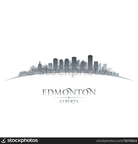 Edmonton Alberta Canada city skyline silhouette. Vector illustration