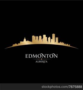 Edmonton Alberta Canada city skyline silhouette. Vector illustration