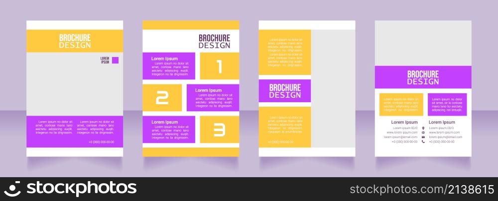 Education abroad blank brochure design. Template set with copy space for text. Premade corporate reports collection. Editable 4 paper pages. Bebas Neue, Lucida Console, Roboto Light fonts used. Education abroad blank brochure design