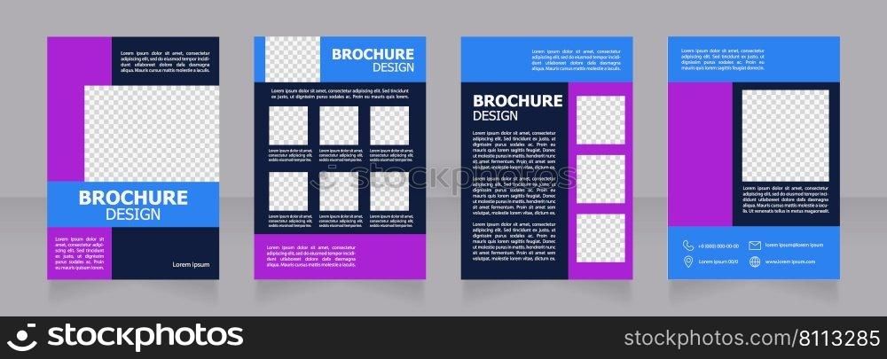 Education and learning process blank brochure design. Template set with copy space for text. Premade corporate reports collection. Editable 4 paper pages. Tahoma, Myriad Pro fonts used. Education and learning process blank brochure design