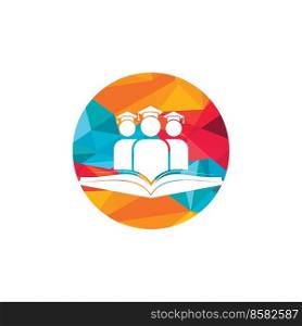 Education and learning vector logo design. Students and book icon design. 