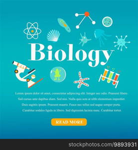 Education and science concept illustrations. Biology lesson