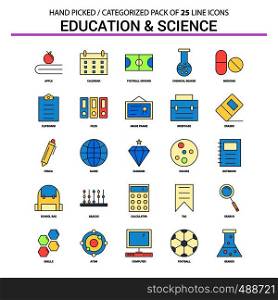 Education and Science Flat Line Icon Set - Business Concept Icons Design