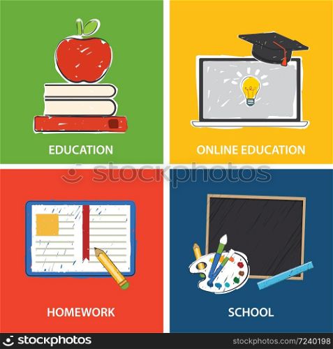 education banner and back to school background template