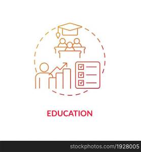 Education concept icon. Treatment for ADHD in adults abstract idea thin line illustration. Method for college students. Limiting distractions. Teaching strategy. Vector isolated outline color drawing. Education concept icon
