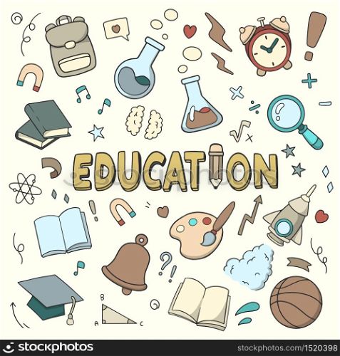 Education doodle. Vector illustration