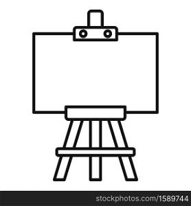 Education easel icon. Outline education easel vector icon for web design isolated on white background. Education easel icon, outline style