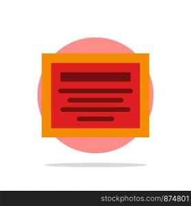 Education, File, Note Abstract Circle Background Flat color Icon