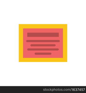 Education, File, Note Flat Color Icon. Vector icon banner Template