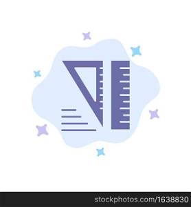 Education, Geometrical, Tools Blue Icon on Abstract Cloud Background